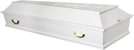 Гроб "Эконом" колода 4-х гранный белый крест
