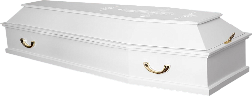 Гроб "Эконом" колода 6-и гранный белый крест