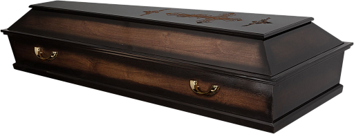 Гроб "Элегия" 4-х гранный темный крест