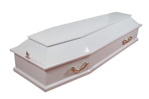 Гроб "Эконом" 6-и гранный белый