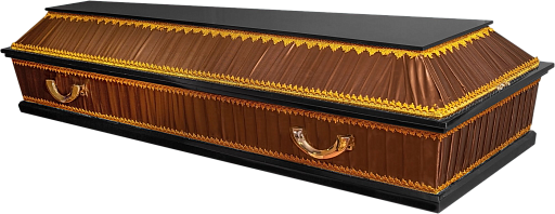 Гроб "Комбинированный" 4-х гранный темный